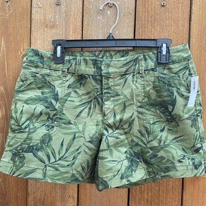 Tropical army green chino shorts from Old Navy NWT sz 10